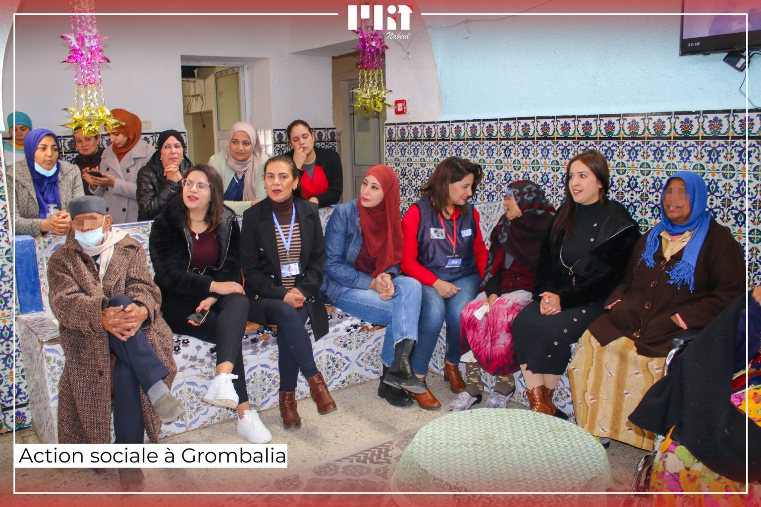 Action sociale du MIT au centre des personnes âgées de Grombalia